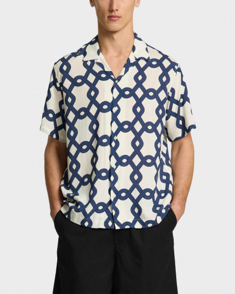 SELECTED MEN'S ALL-OVER PRINT SHORT-SLEEVED SHIRT - 16088360