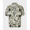SELECTED MEN'S SHORT-SLEEVED SHIRT - 16091381 - ECRU