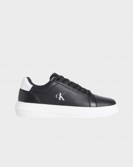 CALVIN KLEIN JEANS ΑΝΔΡΙΚΑ ΔΕΡΜΑΤΙΝΑ SNEAKERS - YM0YM01198 - ΜΑΥΡΟ