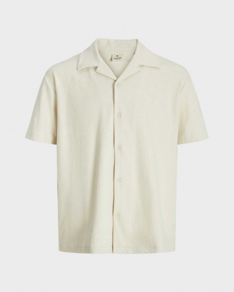 JACK & JONES MEN'S JACQUARD SHORT-SLEEVED SHIRT - 12276320