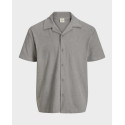 JACK & JONES MEN'S JACQUARD SHORT-SLEEVED SHIRT - 12276320 - GREY