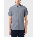 LACOSTE GINGHAM MEN'S SHORT-SLEEVED SHIRT - CH5622 - BLUE