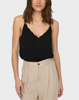 ONLY ΓΥΝΑΙΚΕΙΟ ΑΜΑΝΙΚΟ ΤΟΠ - 15176550 - ΜΑΥΡΟ