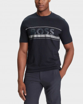 BOSS ICONIC ZONE ΑΝΔΡΙΚΗ ΚΟΝΤΟΜΑΝΙΚΗ ΜΠΛΟΥΖΑ - 50550113 - ΜΠΛΕ