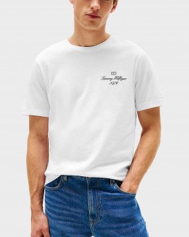 TOMMY HILFIGER ΑΝΔΡΙΚΗ ΚΟΝΤΟΜΑΝΙΚΗ ΜΠΛΟΥΖΑ - MW0MW39360 - ΑΣΠΡΟ
