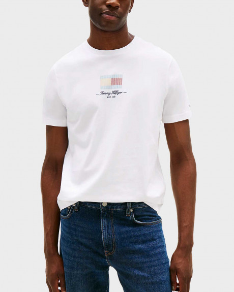 TOMMY HILFIGER ITHACA STRIPE FLAG MEN'S T-SHIRT - MW0MW39349