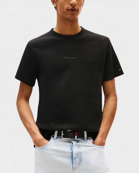 TOMMY JEANS WAFFLE SCRIPT ΑΝΔΡΙΚΗ ΚΟΝΤΟΜΑΝΙΚΗ ΜΠΛΟΥΖΑ - DM0DM21778