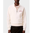 CALVIN KLEIN JEANS CHAIN STITCH LOGO ΑΝΔΡΙΚΟ ΦΟΥΤΕΡ HALF-ZIP - LV04RC227G - ΕΚΡΟΥ
