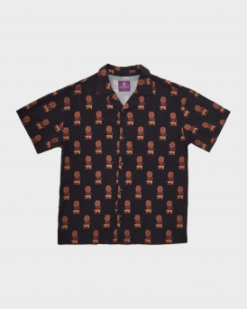 BLACKTOP FOUNDATION MEN'S SHORT-SLEEVED SHIRT - INDRA'S FURY - BLACK