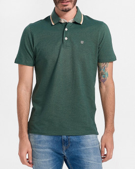 JACK & JONES ΠΟΛΟ SHIRT MALE KNIT CO100 - 12175007 - ΠΡΑΣΙΝΟ