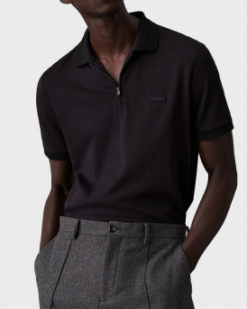 CALVIN KLEIN MEN'S HALF-ZIP POLO SHIRT - K10K112754 - BLACK