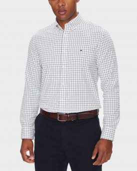 TOMMY HILFIGER PERFORMANCE MEN'S PLAID SHIRT - ΜW0ΜW39680 - WHITE