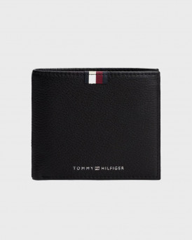 TOMMY HILFIGER TH BUSINESS CORPORATE ΔΕΡΜΑΤΙΝΟ ΠΟΡΤΟΦΟΛΙ - ΑΜ0ΑΜ13341 - ΜΑΥΡΟ