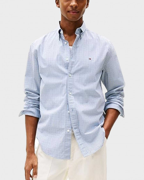 TOMMY HILFIGER MEN'S PLAID POPLIN SHIRT - MW0ΜW39459