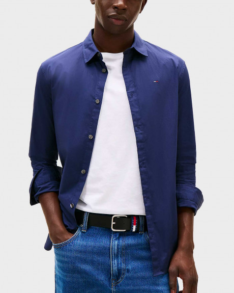 TOMMY JEANS MEN'S SLIM FIT POPLIN SHIRT - DM0DM04405