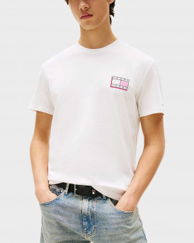 TOMMY JEANS ΑΝΔΡΙΚΗ ΚΟΝΤΟΜΑΝΙΚΗ ΜΠΛΟΥΖΑ ΣΤΕΝΗ ΓΡΑΜΜΗ - DM0DM21577 - ΕΚΡΟΥ