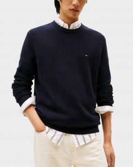 TOMMY HILFIGER ESSENTIAL STRUCTURE ΑΝΔΡΙΚΟ ΠΟΥΛΟΒΕΡ - ΜW0ΜW36347 - ΜΠΛΕ