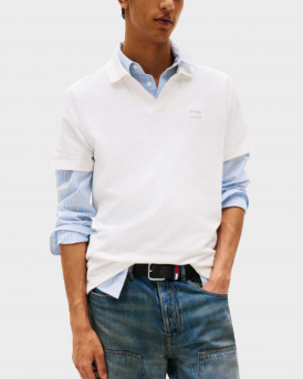 TOMMY JEANS SKIPPER COLLAR ΑΝΔΡΙΚΗ ΚΟΝΤΟΜΑΝΙΚΗ ΠΟΛΟ ΜΠΛΟΥΖΑ - DM0DM21657 - ΕΚΡΟΥ