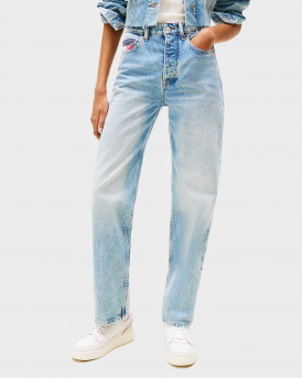 TOMMY JEANS LAYLA ΓΥΝΑΙΚΕΙΟ ΨΗΛΟΜΕΣΟ ΤΖΙΝ ΠΑΝΤΕΛΟΝΙ ΙΣΙΑ ΓΡΑΜΜΗ - DW0DW20498 - ΜΠΛΕ