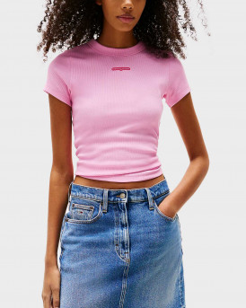 TOMMY JEANS ΓΥΝΑΙΚΕΙΑ ΚΟΝΤΟΜΑΝΙΚΗ ΜΠΛΟΥΖΑ - DW0DW21402 - ΡΟΖ