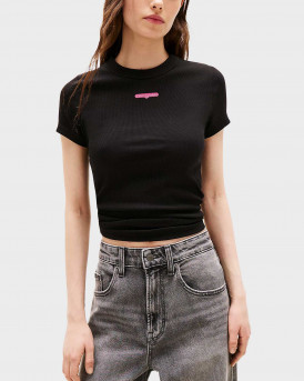 TOMMY JEANS ΓΥΝΑΙΚΕΙΑ ΚΟΝΤΟΜΑΝΙΚΗ ΜΠΛΟΥΖΑ - DW0DW21402 - ΜΑΥΡΟ