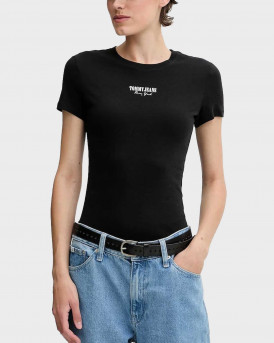 TOMMY JEANS ESSENTIAL ΓΥΝΑΙΚΕΙΑ ΚΟΝΤΟΜΑΝΙΚΗ ΜΠΛΟΥΖΑ - DW0DW20913 - ΜΑΥΡΟ