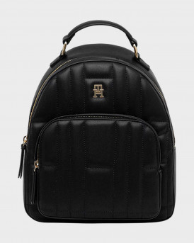 TOMMY HILFIGER WOMEN'S TH MONOGRAM QUILTED BACKPACK - AW0AW17472 - BLACK