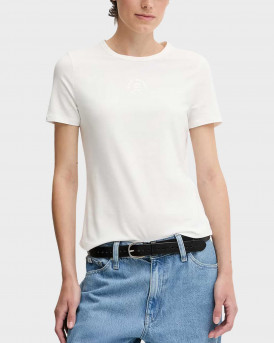 TOMMY HILFIGER STAMP LOGO ΓΥΝΑΙΚΕΙΑ ΚΟΝΤΟΜΑΝΙΚΗ ΜΠΛΟΥΖΑ - WW0WW45809 - ΕΚΡΟΥ