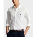 POLO RALPH LAUREN PIQUET FEATHERWEIGHT MESH ΑΝΔΡΙΚΟ ΠΙΚΕ ΠΟΥΚΑΜΙΣΟ - 710654408003 - ΑΣΠΡΟ
