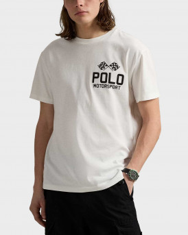 POLO RALPH LAUREN COLLECTION RACING ΑΝΔΡΙΚΗ ΚΟΝΤΟΜΑΝΙΚΗ ΜΠΛΟΥΖΑ - 710972611001 - ΑΣΠΡΟ