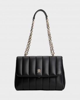 TOMMY HILFIGER WOMEN'S SHOULDER BAG - AW0AW17669  - BLACK