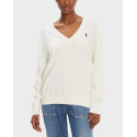 POLO RALPH LAUREN ΓΥΝΑΙΚΕΙΟ ΠΟΥΛΟΒΕΡ ΜΕ V ΛΑΙΜΟΚΟΨΗ - 211972105002 - ΕΚΡΟΥ