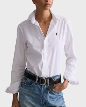 POLO RALPH LAUREN ΓΥΝΑΙΚΕΙΟ ΠΟΥΚΑΜΙΣΟ ΠΟΠΛΙΝΑ - 211891376001 - ΑΣΠΡΟ