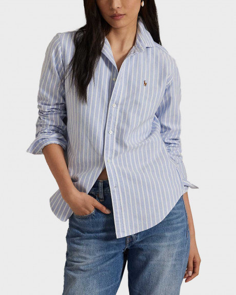 POLO RALPH LAUREN ΓΥΝΑΙΚΕΙΟ ΡΙΓΕ OXFORD ΠΟΥΚΑΜΙΣΟ - 211891377004