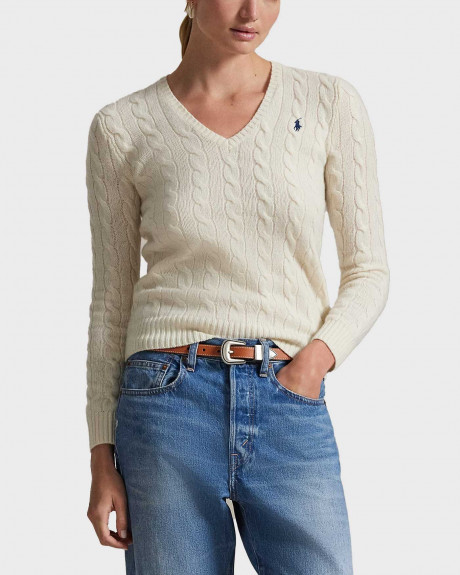 POLO RALPH LAUREN ΓΥΝΑΙΚΕΙΟ ΠΟΥΛΟΒΕΡ ΜΕ V ΛΑΙΜΟΚΟΨΗ - 211971866001