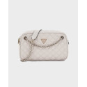 GUESS GIULLY WOMEN'S QUILTED CROSSBODY BAG - HWQG9673080 - ECRU