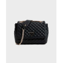 GUESS EVERLEE WOMEN'S QUILTED CROSSBODY BAG - HWQG8679210 - BLACK
