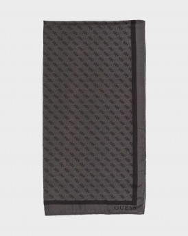 GUESS KATYA ΓΥΝΑΙΚΕΙΟ ΚΑΣΚΟΛ ΜΕ ΛΟΓΟΤΥΠΟ 4G - AW5341POL03 - ΑΝΘΡΑΚΙ