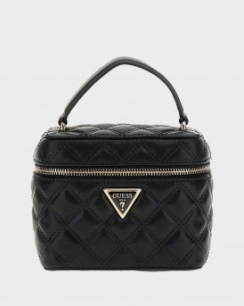 GUESS GIULLY WOMEN'S QUILTED VANITY CASE - HWQG9673770 - BLACK