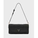 GUESS MAYLEE WOMEN'S WOVEN SHOULDER BAG - HWWG9661190 - BLACK