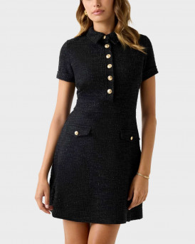 GUESS TAMARA ΓΥΝΑΙΚΕΙΟ ΜΙΝΙ ΕΦΑΡΜΟΣΤΟ ΤΟΥΙΝΤ ΦΟΡΕΜΑ - W5YK18KCXO2 - ΜΑΥΡΟ