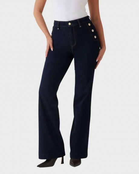 GUESS NEW FAYE ΓΥΝΑΙΚΕΙΟ ΨΗΛΟΜΕΣΟ ΤΖΙΝ ΠΑΝΤΕΛΟΝΙ FLARED  - W5RA0PD5PW1