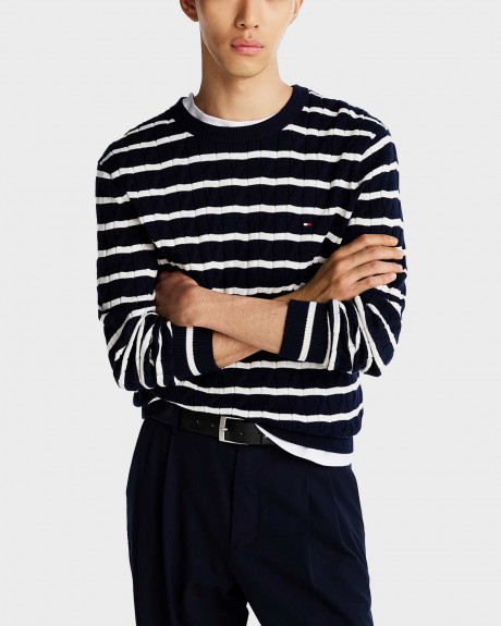 TOMMY HILFIGER CLASSIC CABLE ΑΝΔΡΙΚΟ ΠΟΥΛΟΒΕΡ - MW0MW33132