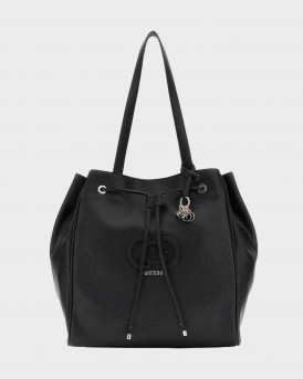 GUESS CALEBRA WOMEN'S DRAWSTRING TOTE BAG - HWBG9536230  - BLACK