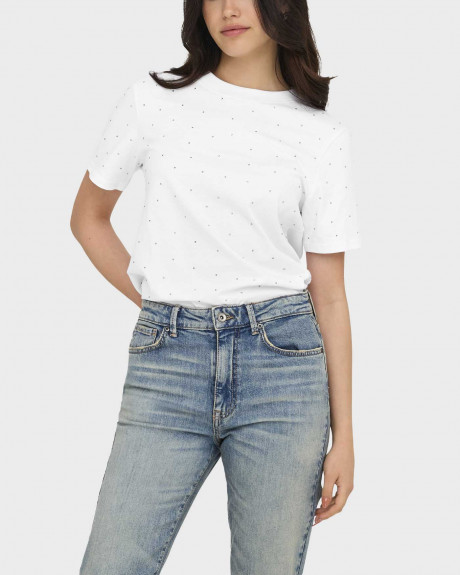 ONLY ΓΥΝΑΙΚΕΙΑ ΚΟΝΤΟΜΑΝΙΚΗ ΜΠΛΟΥΖΑ ΜΕ ΣΤΡΑΣ - 15340939