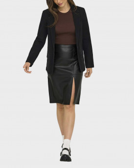 ONLY ΓΥΝΑΙΚΕΙΑ PU PENCIL ΦΟΥΣΤΑ - 15315998 - ΜΑΥΡΟ