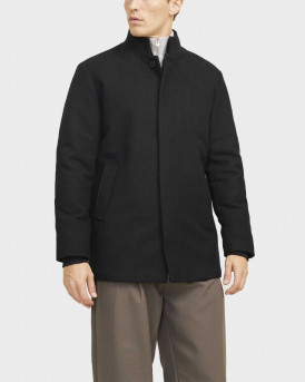 JACK & JONES HARRISON ΑΝΔΡΙΚΟ ΜΑΛΛΙΝΟ ΠΑΛΤΟ ΜΕ ΕΠΕΝΔΥΣΗ - 12258674 - ΜΑΥΡΟ