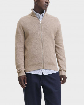 JACK & JONES LAMILANO ΑΝΔΡΙΚΗ ΠΛΕΚΤΗ ΖΑΚΕΤΑ ΜΕ ΦΕΡΜΟΥΑΡ  - 12288344 - ΜΠΕΖ