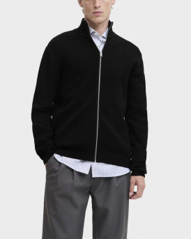 JACK & JONES LAMILANO ΑΝΔΡΙΚΗ ΠΛΕΚΤΗ ΖΑΚΕΤΑ ΜΕ ΦΕΡΜΟΥΑΡ  - 12288344 - ΜΑΥΡΟ