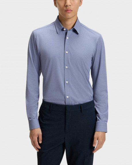 BOSS P-ROAN MEN'S SLIM FIT JACQUARD SHIRT - 50545253